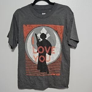 Star Wars Leia M Gray Graphic T-Shirt